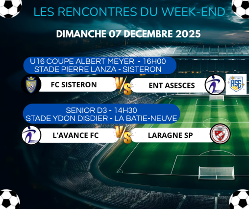 Copie de ANNONCES MATCHS SAMEDI