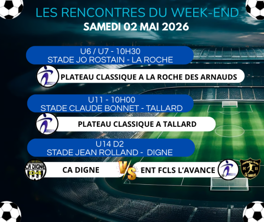 ⚽🔥 Les rencontres du week-end arrivent ! 🔥⚽